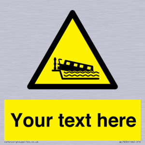 Custom warning grounding narrow boat on lock cill